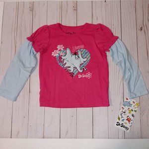 Dr. Seuss Baby Girls Long Sleeve T-shirt HORTON
